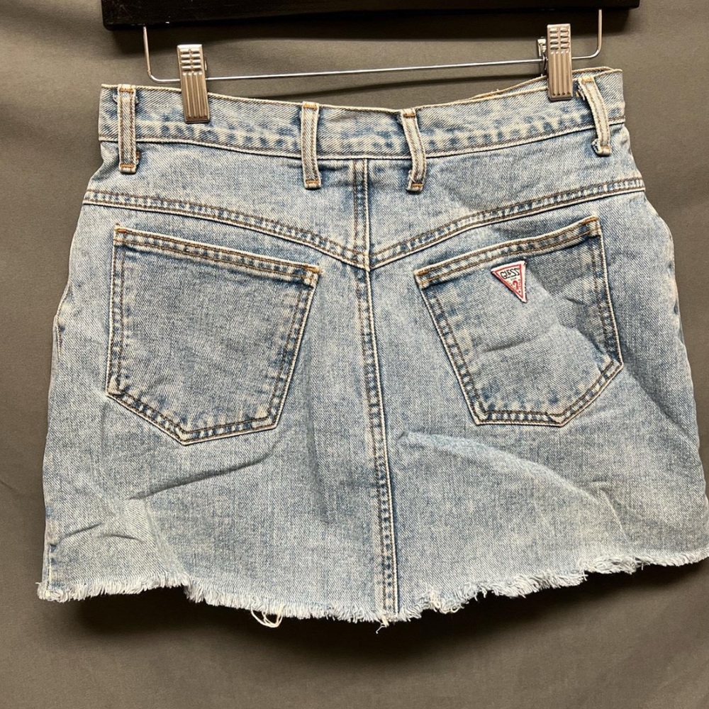 Guess denim skirt vintage 1980s jean skirt guess denim 90s mini skirt